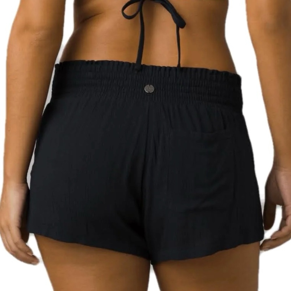 Prana Fernie High Waist Black Women's Shorts Swim Covers Size XS - Picture 2 of 12